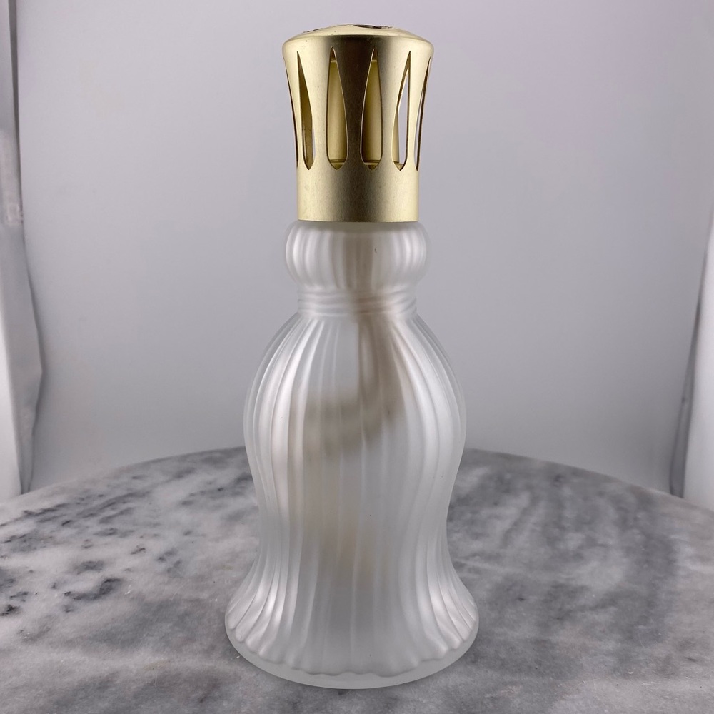 Authentic Lampe Berger « Tassle » Frosted Clear with  Brushed Gold Crown